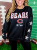 Rhinestone Embellished Licensed Chicago Bears Sweatshirt - Whiskey Skies - GAMEDAY COUTURE