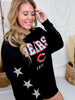 Rhinestone Embellished Licensed Chicago Bears Sweatshirt - Whiskey Skies - GAMEDAY COUTURE