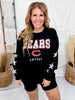 Rhinestone Embellished Licensed Chicago Bears Sweatshirt - Whiskey Skies - GAMEDAY COUTURE