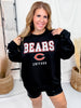Rhinestone Embellished Licensed Chicago Bears Sweatshirt - Whiskey Skies - GAMEDAY COUTURE