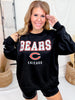 Rhinestone Embellished Licensed Chicago Bears Sweatshirt - Whiskey Skies - GAMEDAY COUTURE