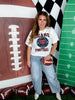 Rhinestone Football Clutch Purse W/ Chain - Whiskey Skies - GIRLY