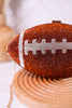 Rhinestone Football Clutch Purse W/ Chain - Whiskey Skies - GIRLY