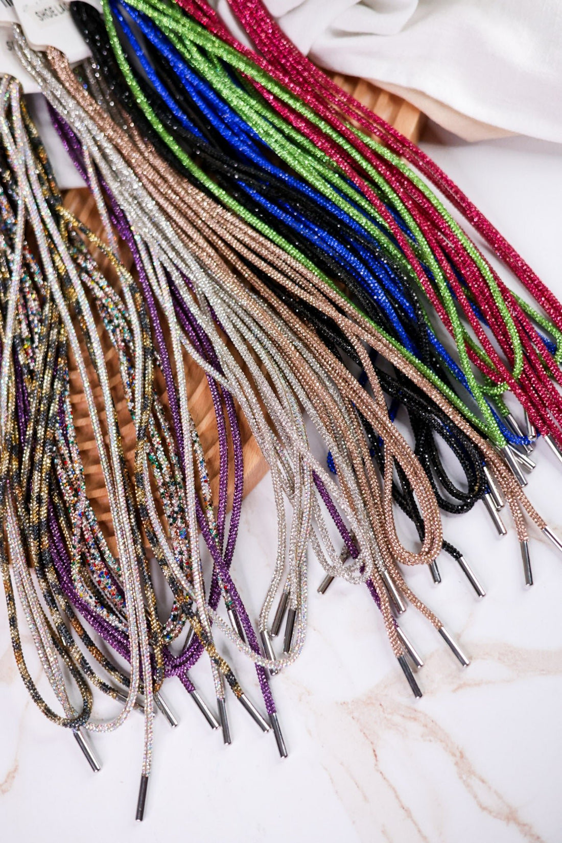 Rhinestone Shoe Laces (10 Colors) - Whiskey Skies - QUEENS DESIGNS