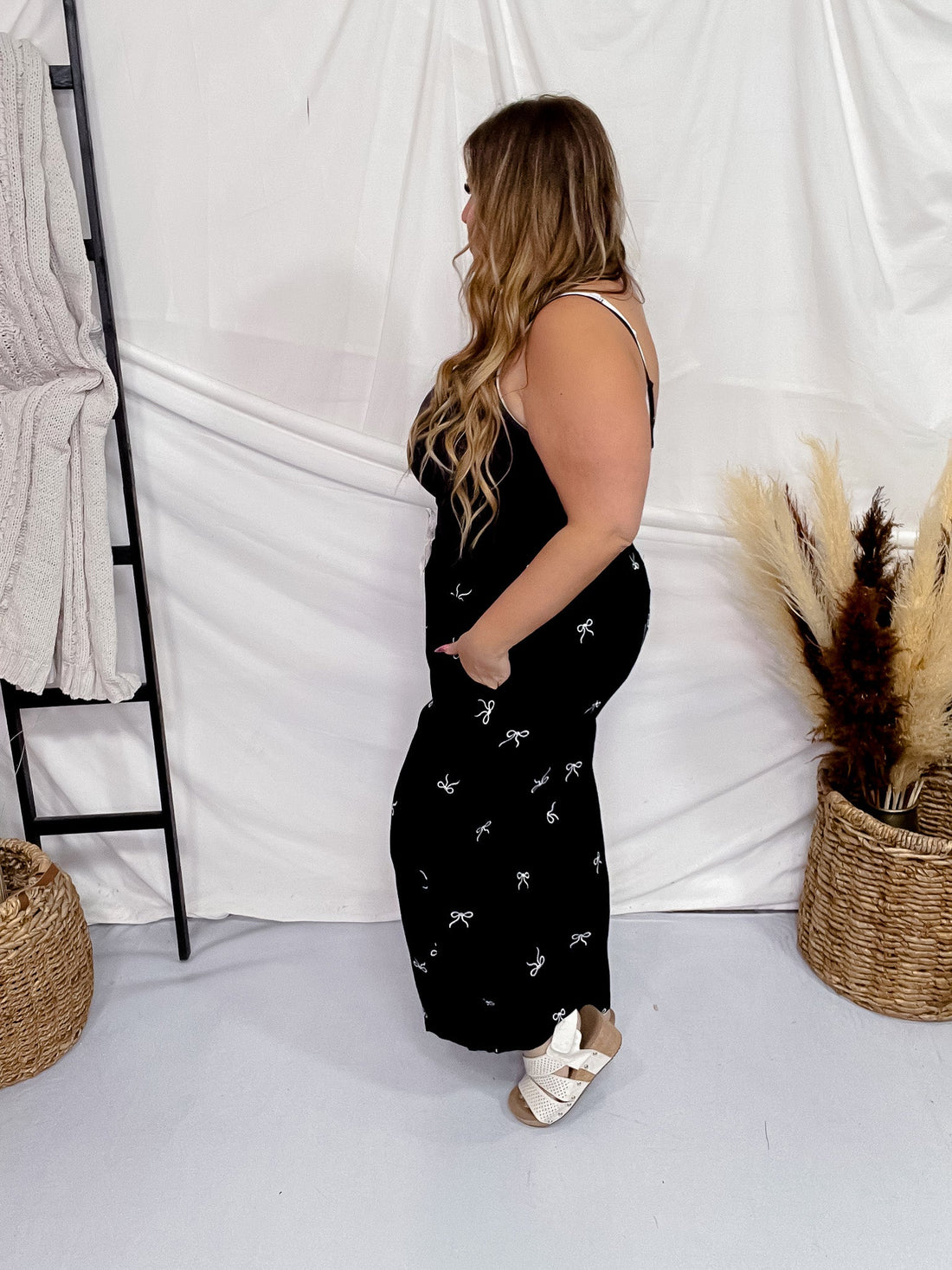 Ribbon Embroidery Pull On Cropped Pants - Whiskey Skies - UMGEE