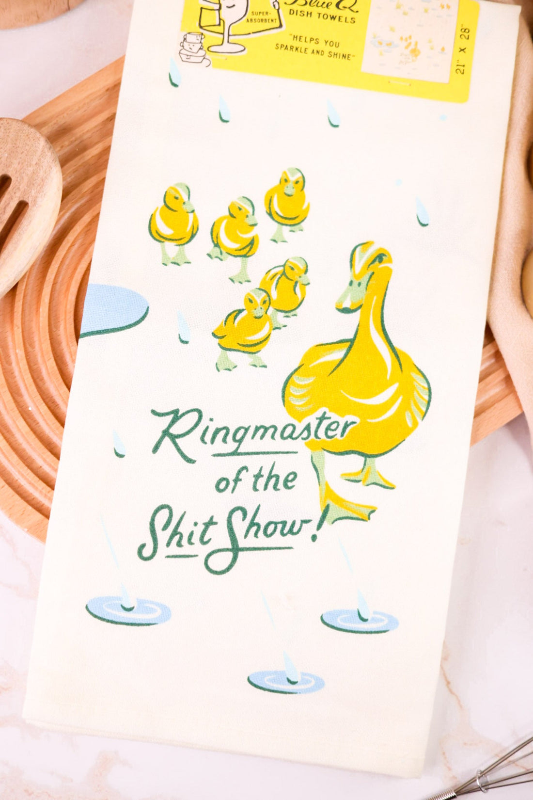 Ringmaster Of The Shitshow Dish Towel - Whiskey Skies - BLUE Q