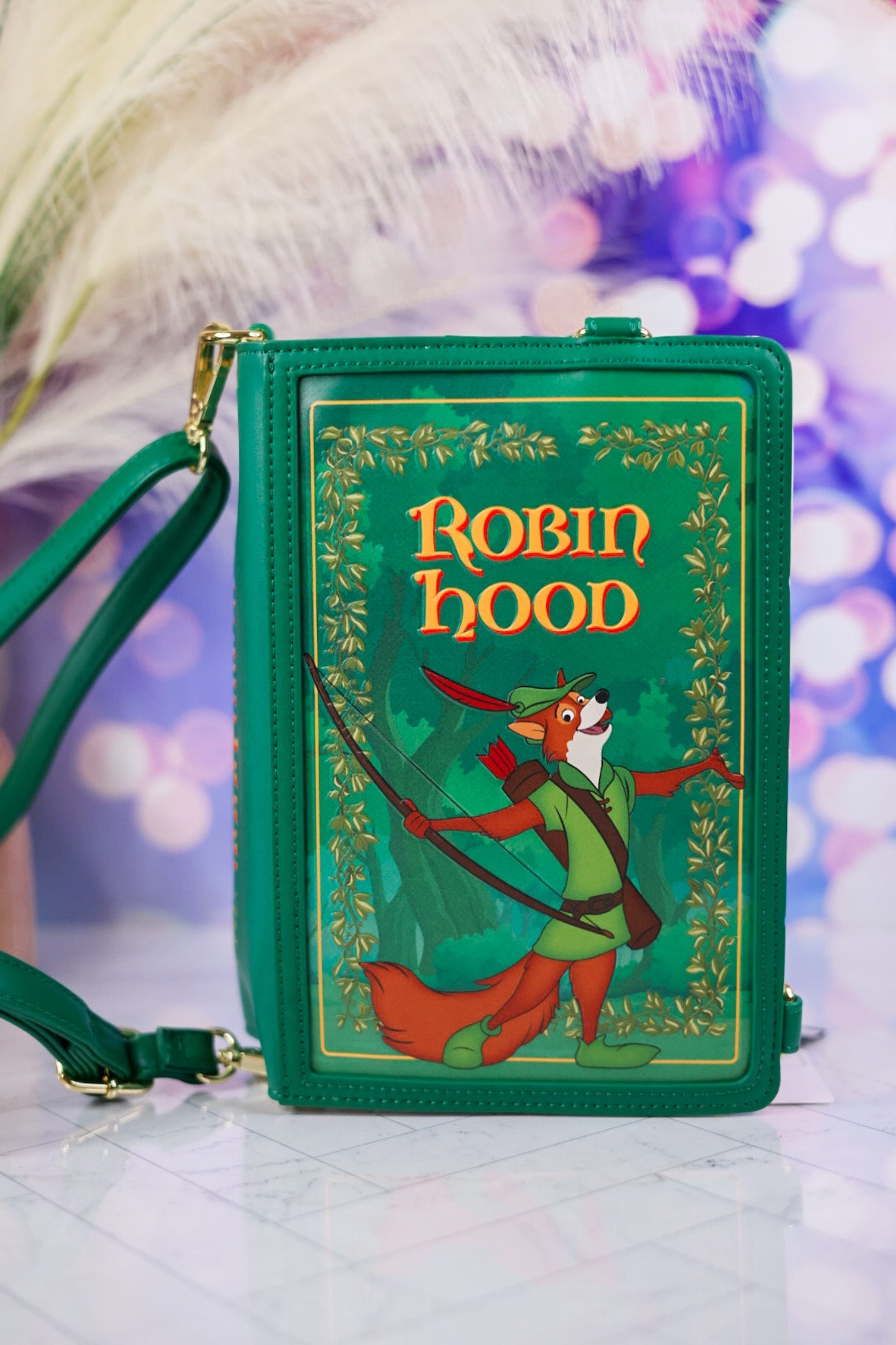 Loungefly Disney buy Robin Hood Book Series Convertible Crossbody backpack