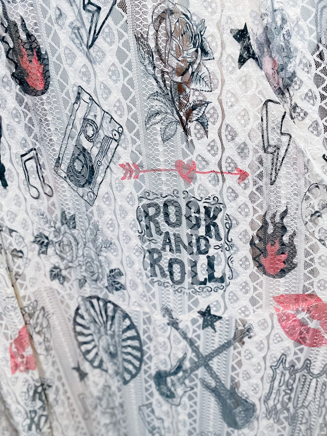 Rock n Roll Lace High Low Vest - Whiskey Skies - ORIGAMI APPAREL
