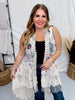 Rock n Roll Lace High Low Vest - Whiskey Skies - ORIGAMI APPAREL