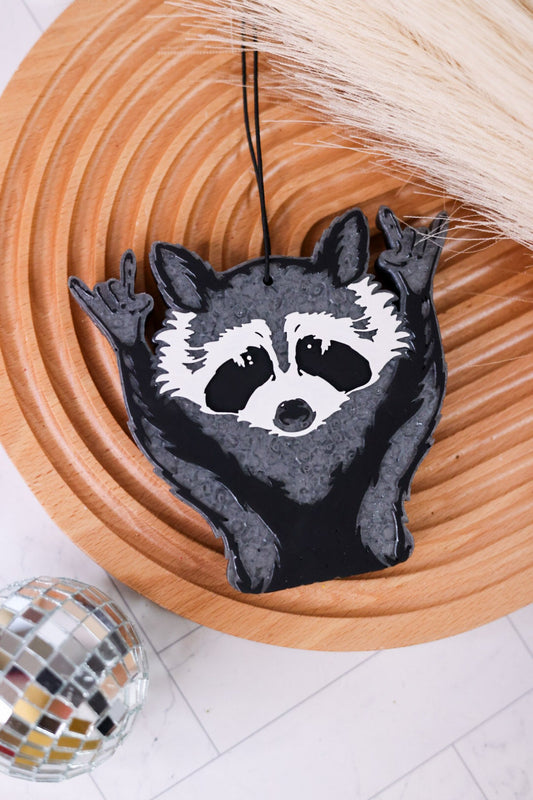 Rocky The Raccoon Freshie (2 Scents) - Whiskey Skies - BUG AND BEAN FRESHIES