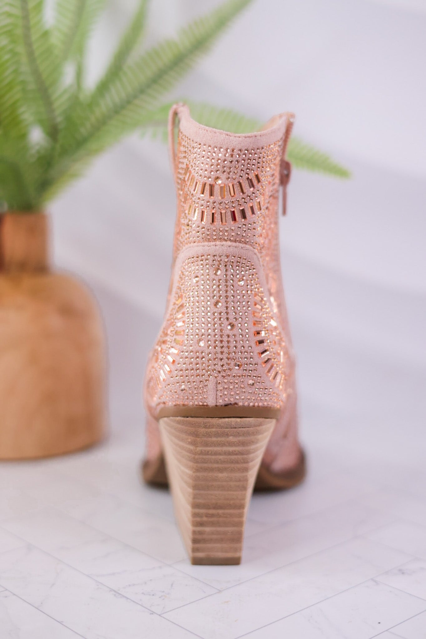 Rose Gold Maze Very G Booties - Whiskey Skies - VERY G