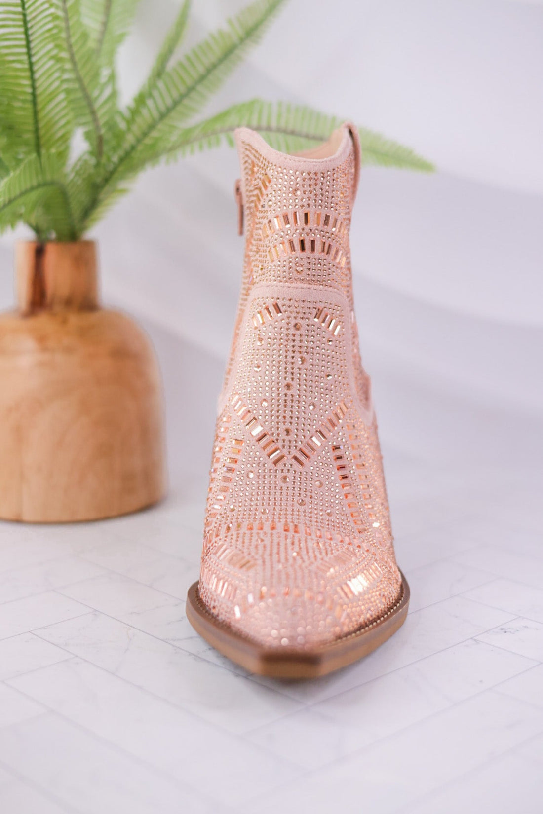 Rose Gold Maze Very G Booties - Whiskey Skies - VERY G