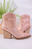 Rose Gold Maze Very G Booties - Whiskey Skies - VERY G