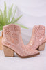 Rose Gold Maze Very G Booties - Whiskey Skies - VERY G