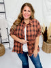 Rosewood Plaid Button Down Short Sleeve Top - Whiskey Skies - UMGEE