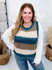 Round Neck Multicolor Striped Sweater Vest - Whiskey Skies - COZY CO