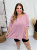 Round Neck Ribbed Tunic Top in Dusty Rose - Whiskey Skies - ANDREE BY UNIT