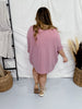 Round Neck Ribbed Tunic Top in Dusty Rose - Whiskey Skies - ANDREE BY UNIT