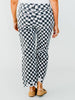 Round The Track Distressed Black & White Check Cropped Flare Jeans - Whiskey Skies - STERLING KREEK