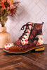 Rugup Brown Leather Studded Mixed Pattern Boots - Whiskey Skies - SPRING FOOTWEAR