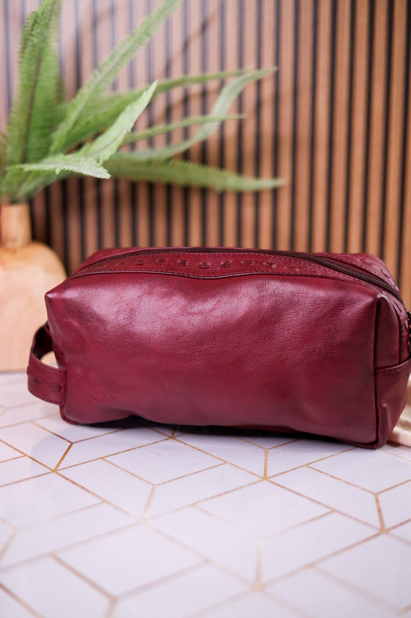 Russet Red Roff Trail Toiletries Bag - Whiskey Skies - MYRA BAGS