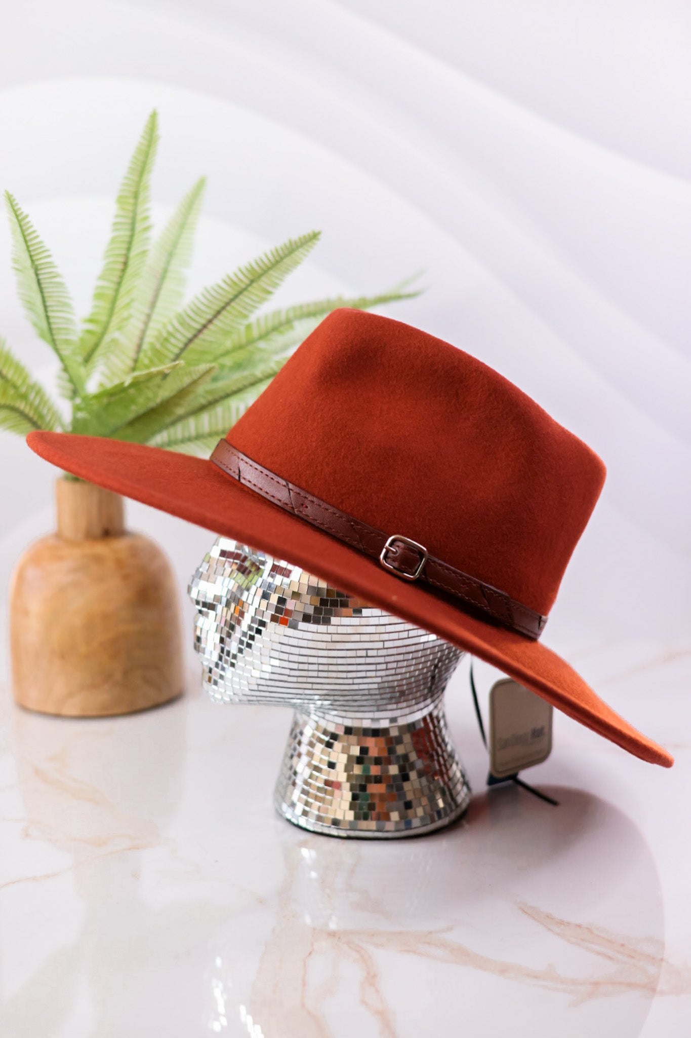 Rust Felt Fedora With Belted Band - Whiskey Skies - SAN DIEGO HAT COMPANY