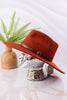 Rust Felt Fedora With Belted Band - Whiskey Skies - SAN DIEGO HAT COMPANY