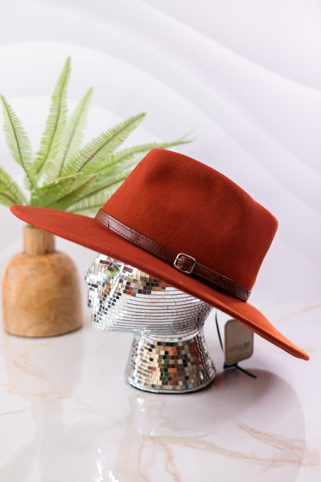 Rust Felt Fedora With Belted Band - Whiskey Skies - SAN DIEGO HAT COMPANY