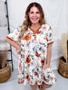 Rust Floral Loungewear Night Dress - Whiskey Skies - SHIRLEY & STONE