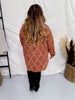 Rust Long Sleeve Lace Button Front Top - Whiskey Skies - OLI & HALI