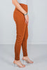 Rust Magic High Waist 28" Inseam Skinny Pants - Whiskey Skies - DEAR SCARLETT