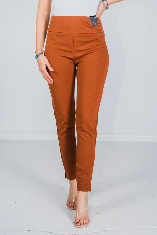 Rust Magic High Waist 28" Inseam Skinny Pants - Whiskey Skies - DEAR SCARLETT