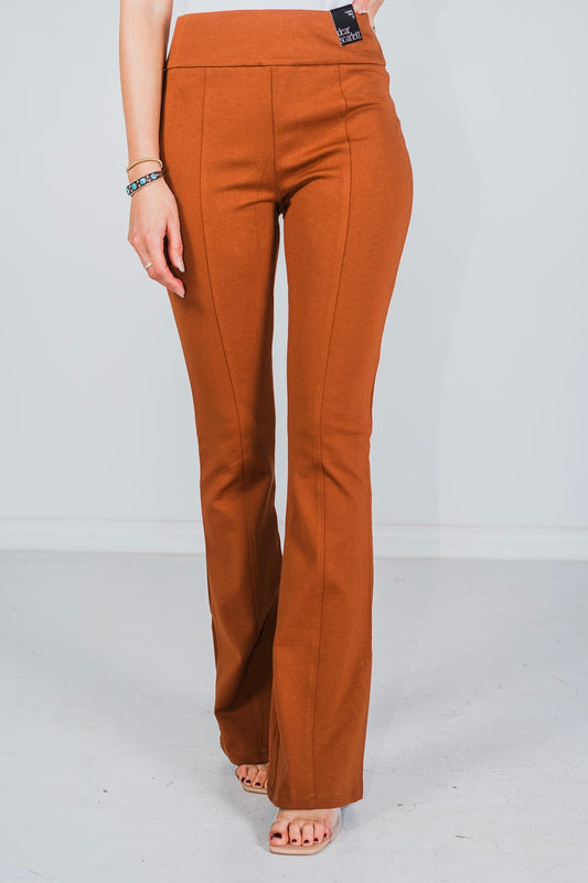 Rust Magic High Waist Kick Flares - Whiskey Skies - DEAR SCARLETT