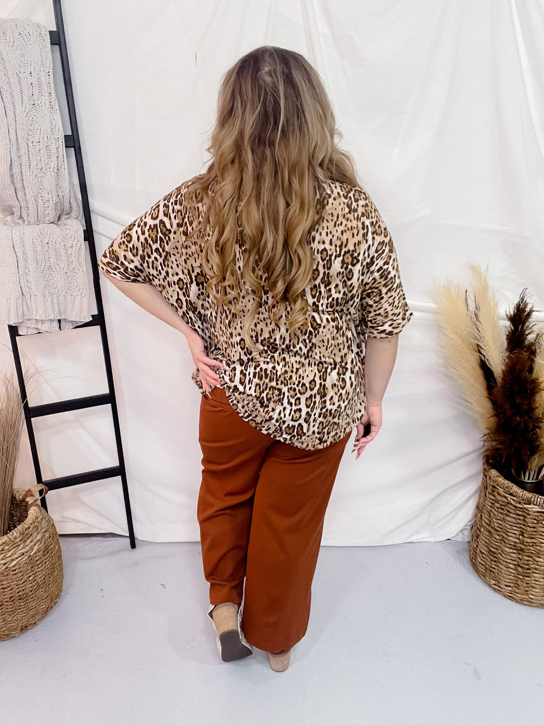 Rust Magic Wide Cropped Pants - Whiskey Skies - DEAR SCARLETT