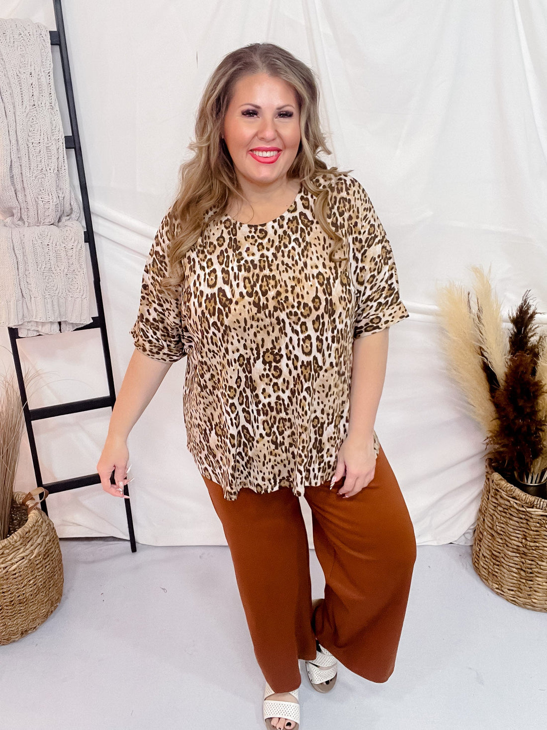 Rust Magic Wide Cropped Pants - Whiskey Skies - DEAR SCARLETT