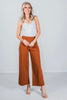 Rust Magic Wide Cropped Pants - Whiskey Skies - DEAR SCARLETT