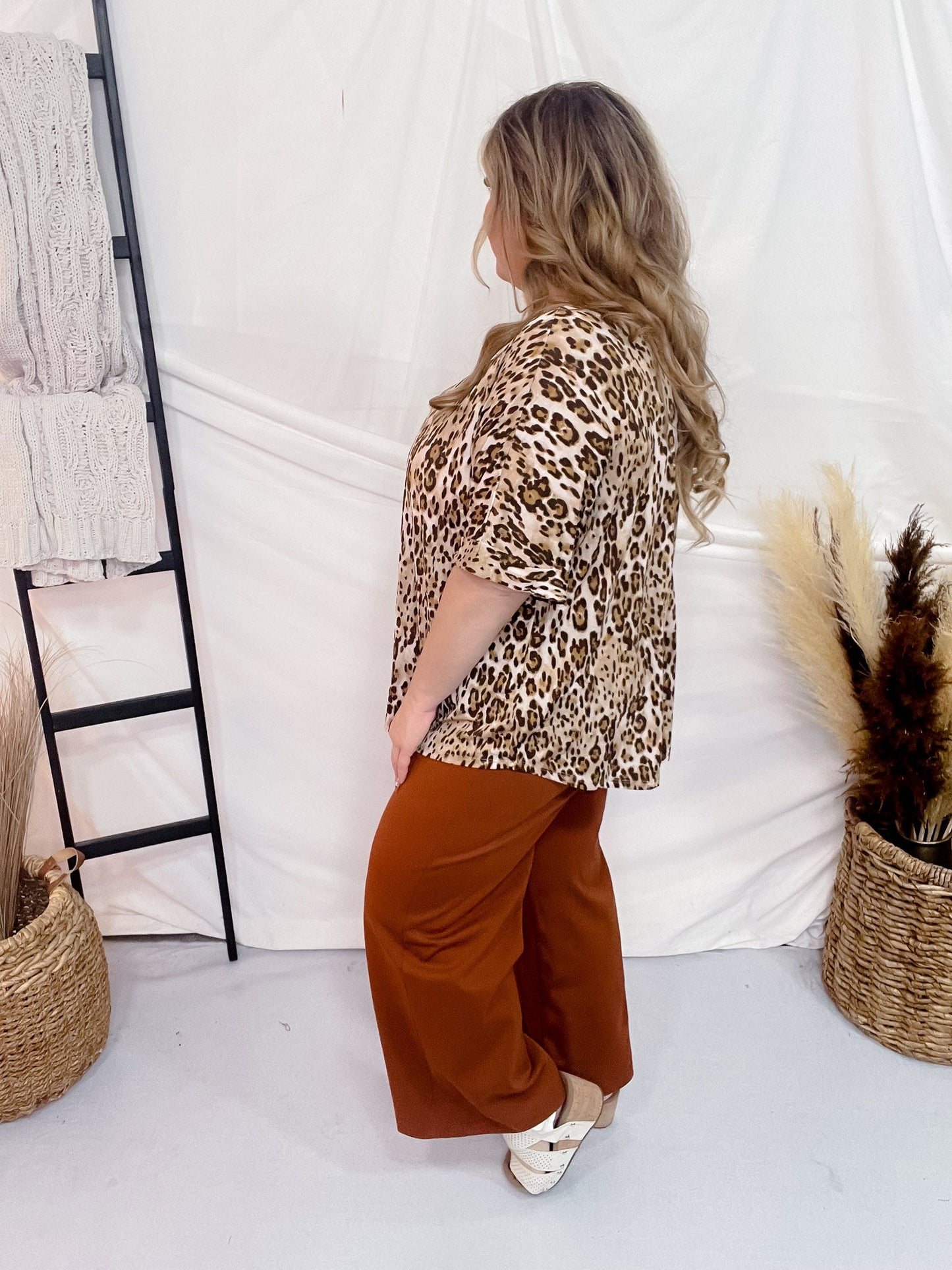 Rust Magic Wide Cropped Pants - Whiskey Skies - DEAR SCARLETT