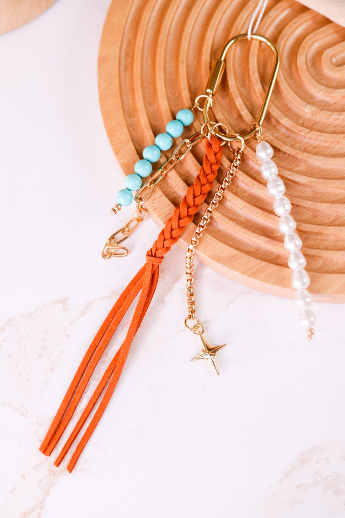Rust Tassel Bag Charm - Whiskey Skies - SHIRALEAH