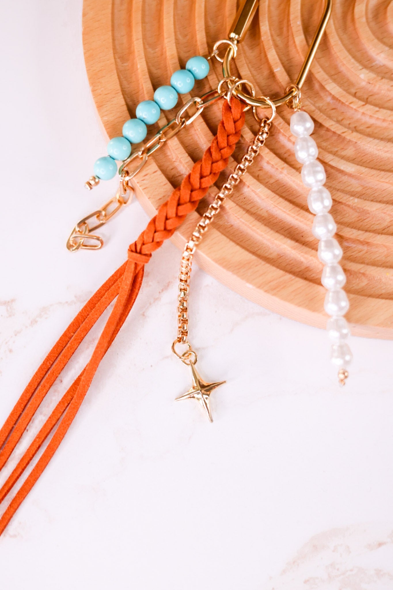 Rust Tassel Bag Charm - Whiskey Skies - SHIRALEAH