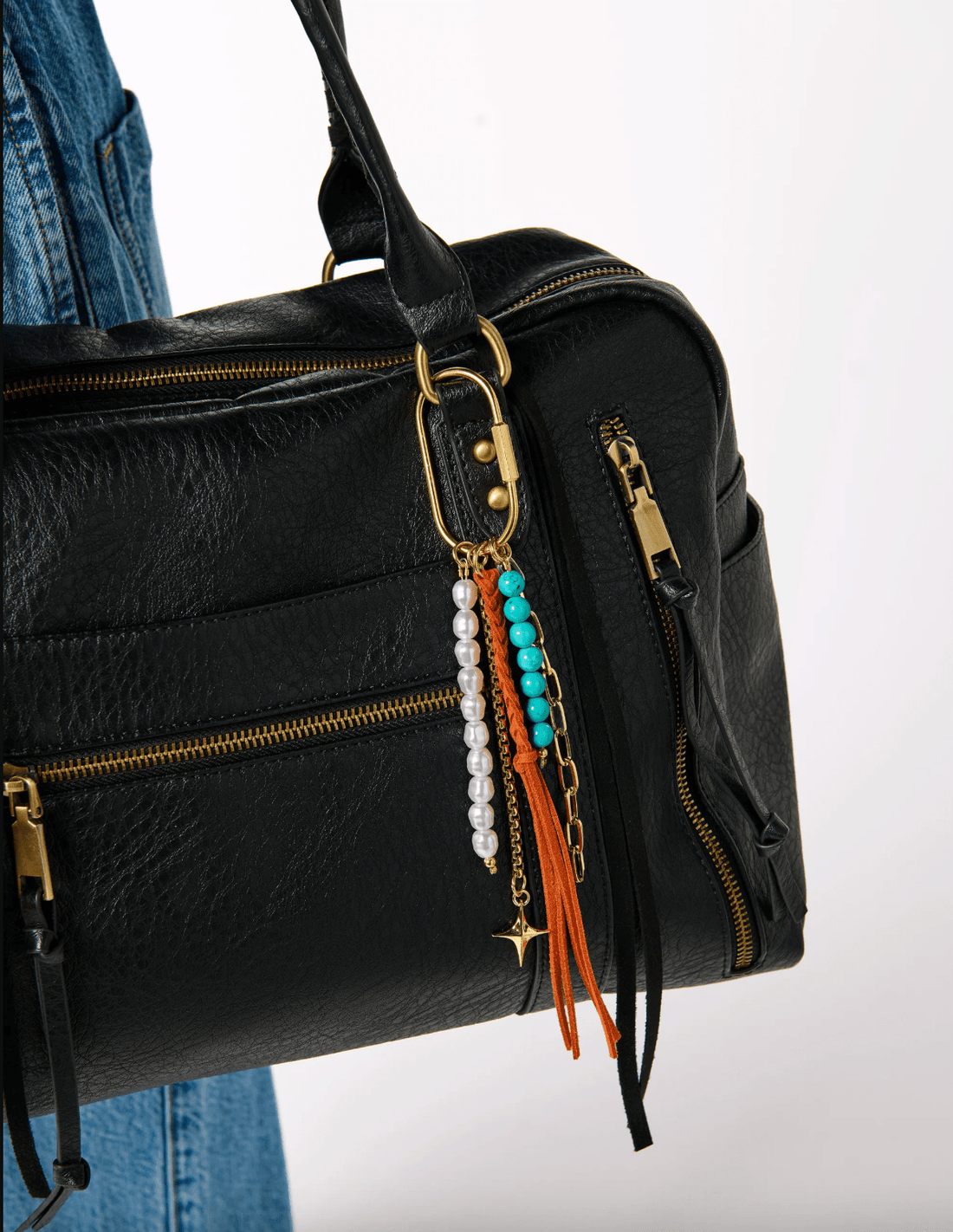 Rust Tassel Bag Charm - Whiskey Skies - SHIRALEAH