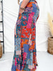 Rust & Teal Patchwork Palazzo Pants - Whiskey Skies - EASEL