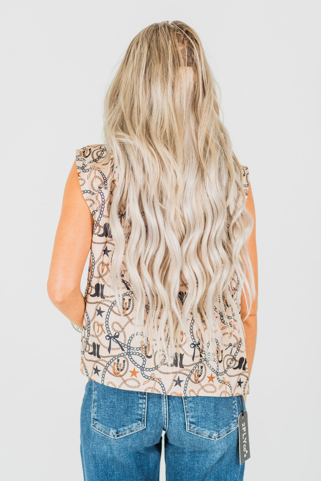Rustic Links Vest with Bow Tie Closures - Whiskey Skies - 2 FLY CO.