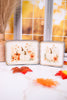 Rustic Metal Framed Pumpkin Print Wood Blocks (2 Styles) - Whiskey Skies - WT COLLECTION