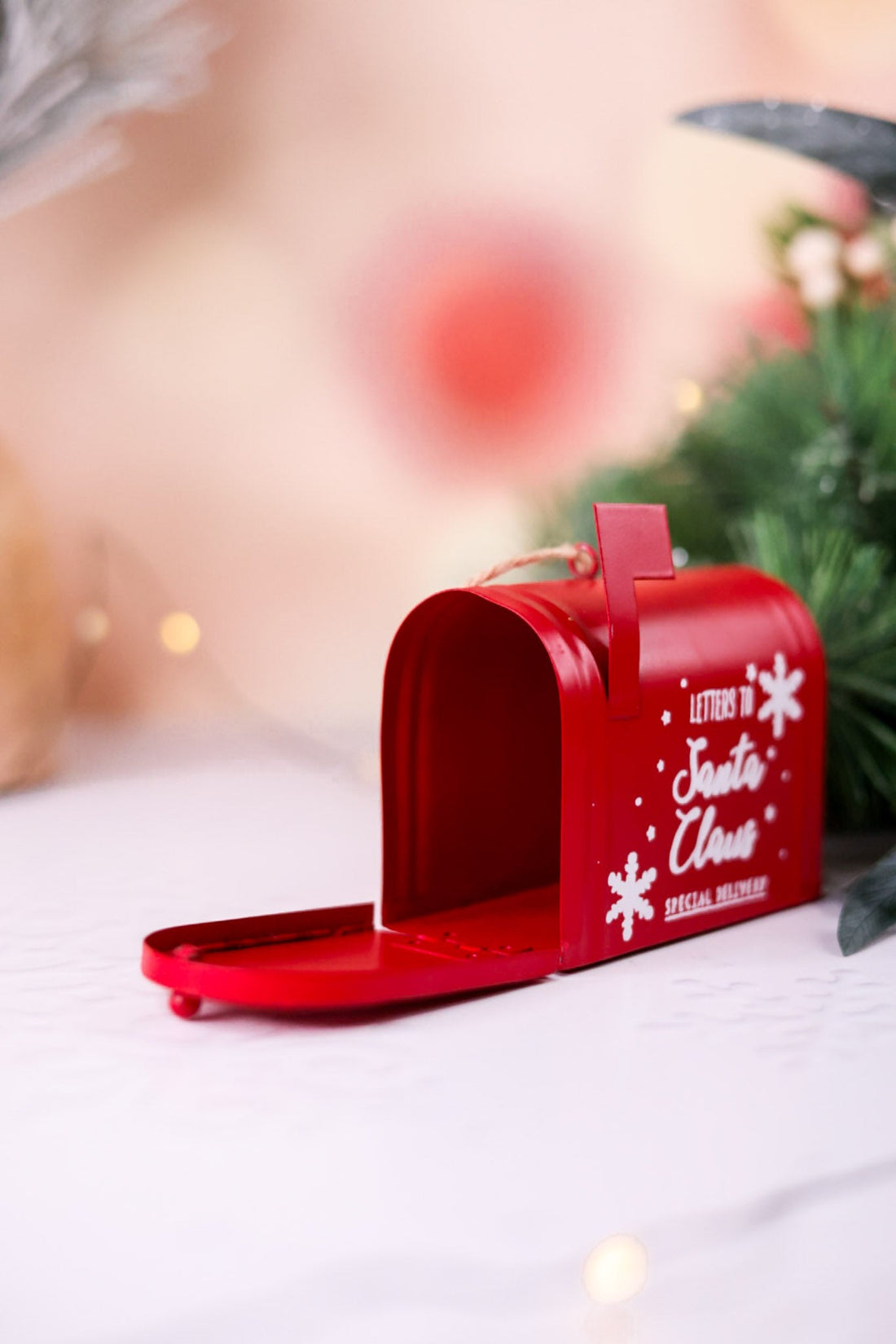 Rustic Metal Santa Letter Mailbox Ornament - Whiskey Skies - TRANSPAC