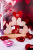 Rustic Red & Pink Wooden Conversation Heart Blocks (6 Styles) - Whiskey Skies - WT COLLECTION