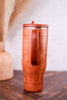 Saddle Stitch Cognac 30oz Mega Mug - Whiskey Skies - SWIG LIFE