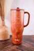 Saddle Stitch Cognac 40oz Mega Mug - Whiskey Skies - SWIG LIFE