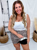 Safari Chic Leopard Print Skort - Whiskey Skies - JESS LEA