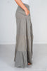 Sage Acid Wash Tired Palazzo Pants - Whiskey Skies - ODDI