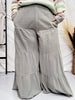 Sage Acid Wash Tired Palazzo Pants - Whiskey Skies - ODDI